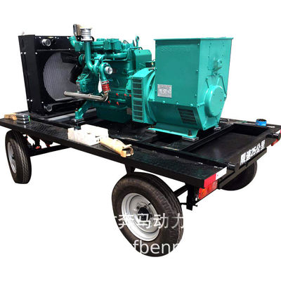 1500RPM 100KW Weichai generador diesel conjunto con sistema de enfriamiento por agua y remolque móvil