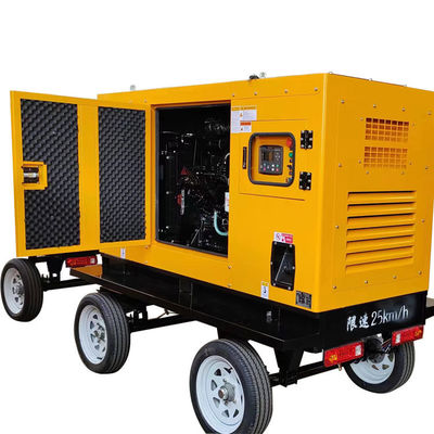 Conjunto de generadores Kangmingsi de 30KW con ISO9001 Sistema de refrigeración por agua con recinto atenuado por sonido Remolque móvil y arranque automático