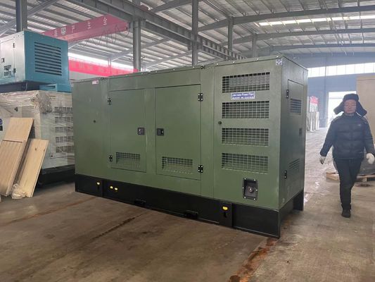 Conjunto de generador diesel de caja silenciosa de 375KVA 400V para suministro de energía de respaldo de emergencia en Guangxi